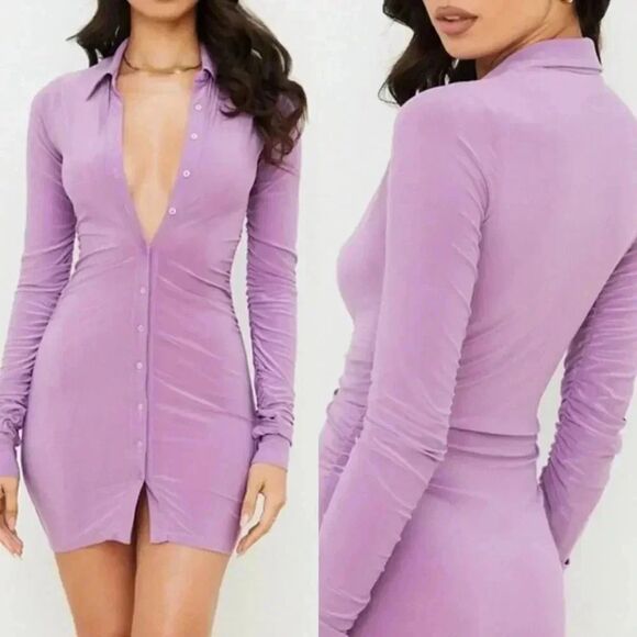 House of CB Martinique Mini Dress in Lilac S - Picture 1 of 8